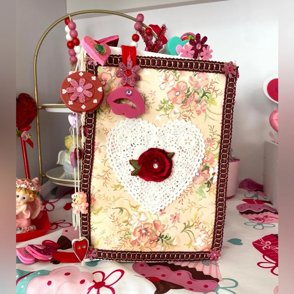 $19. Journal with Heart and Rose